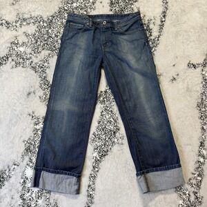 RL Polo Jean Company Jeans Womens Size 8 Blue Cuffed Carpi Denim Pockets